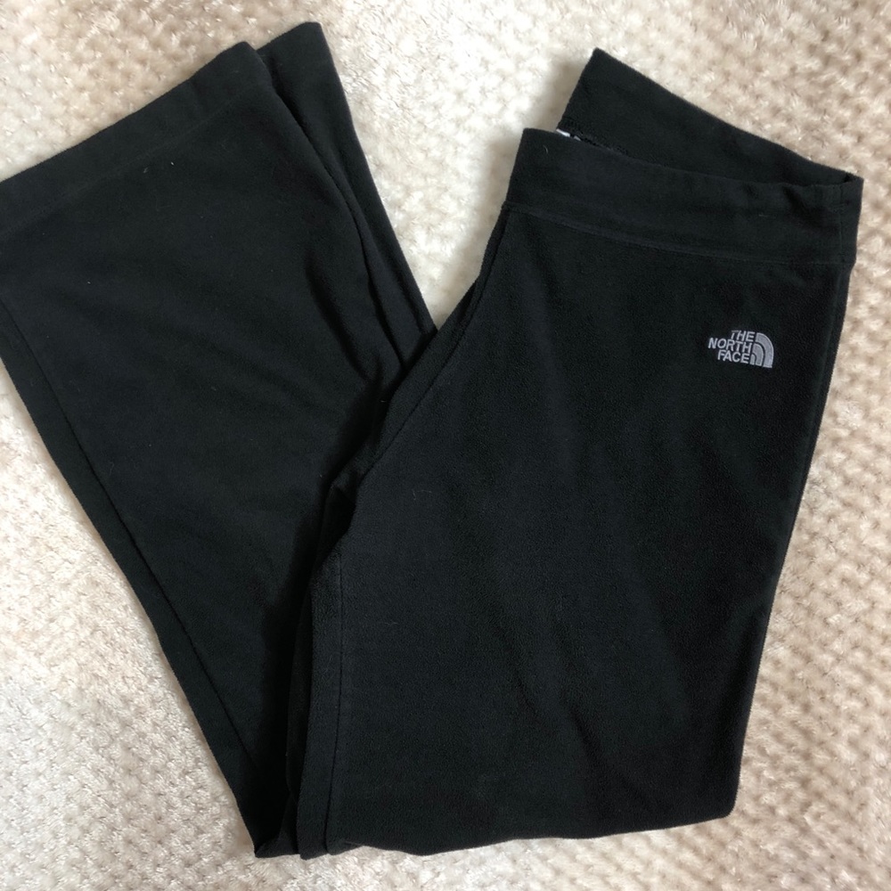 North face Black fleece pants size medium